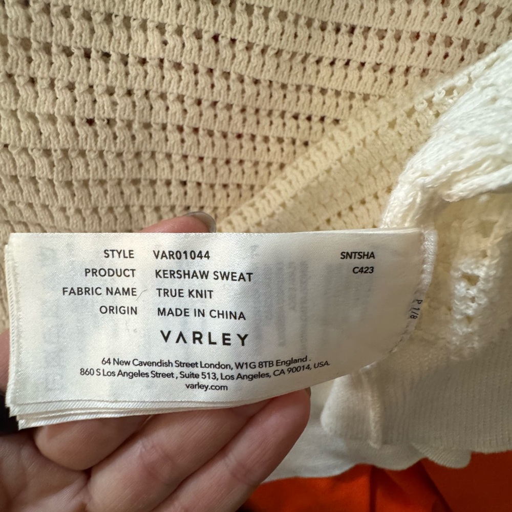 Varley Kershaw Knit Sweater in Egret - Picture 10 of 10